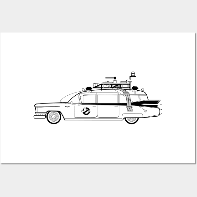 Ghostbusters, Ecto-1 Wall Art by Seventoes